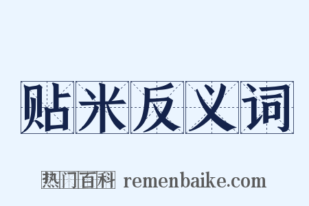 贴米反义词是什么意思的图片